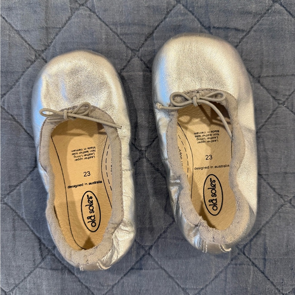 Old Soles Metallic Silver Baby Shoes